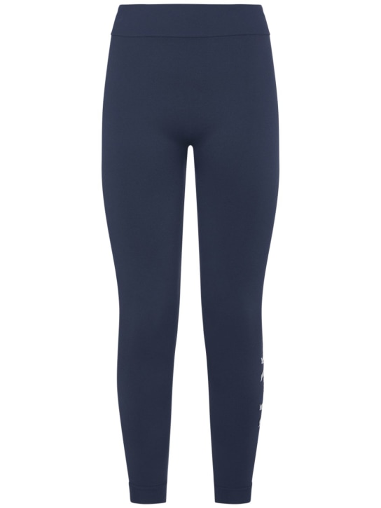 'S Max Mara: Basilea logo jacquard leggings - Blue - women_0 | Luisa Via Roma