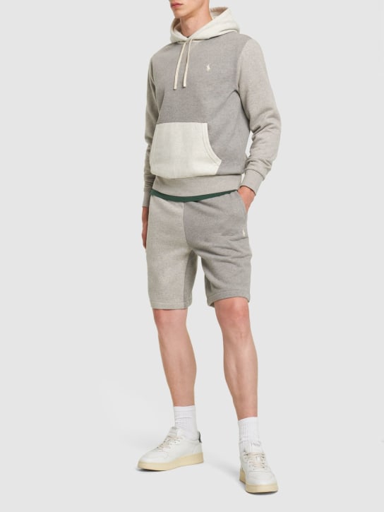 Polo Ralph Lauren: Shorts in misto cotone color block - Heather - men_1 | Luisa Via Roma
