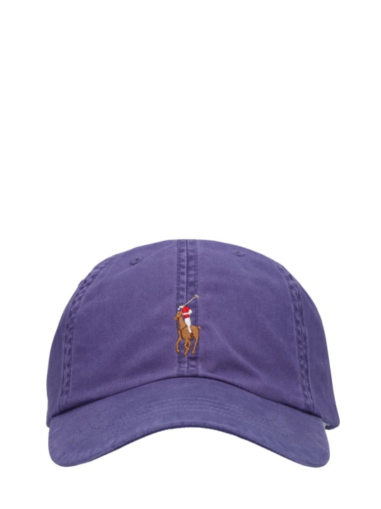 Polo Ralph Lauren: Logo cotton baseball cap - Boathouse Navy - men_0 | Luisa Via Roma