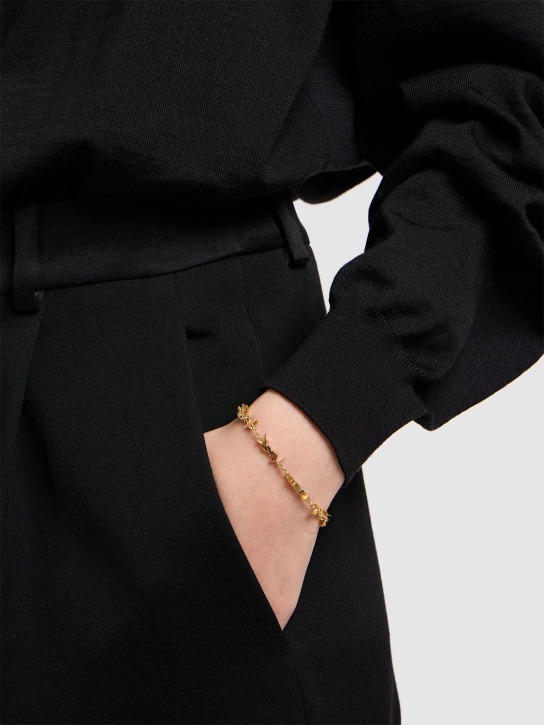Saint Laurent: Multi-YSL-Armband aus Messing „Cassandre“ - Gold - women_1 | Luisa Via Roma