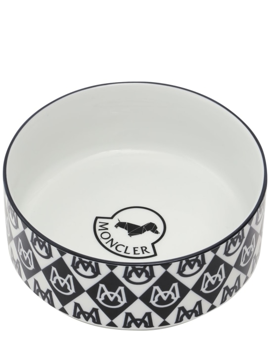 Moncler Genius: Moncler X Poldo monogram dog bowl - Black/White - men_1 | Luisa Via Roma