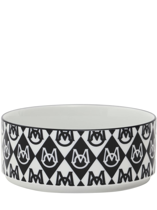 Moncler Genius: Moncler X Poldo monogram dog bowl - Black/White - women_0 | Luisa Via Roma