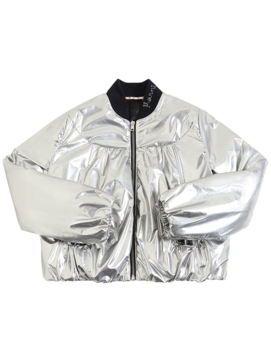 Marni Junior: Nylon jacket - Silver - kids-girls_0 | Luisa Via Roma