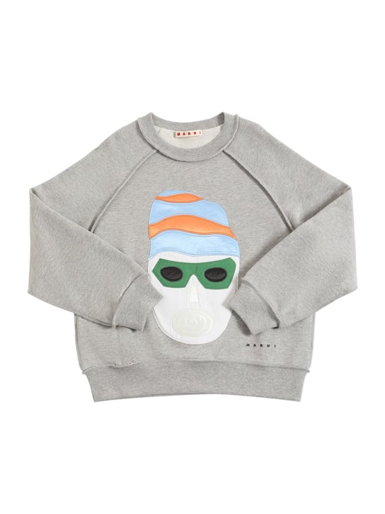 Marni Junior: Printed cotton sweatshirt - kids-girls_0 | Luisa Via Roma