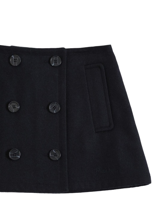 Marni Junior: Wool blend skirt - Navy - kids-girls_1 | Luisa Via Roma