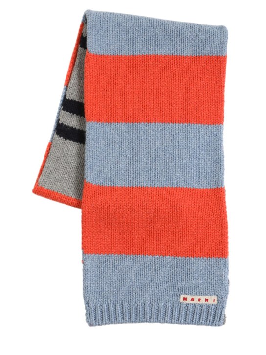 Marni Junior: Striped viscose blend scarf - Multicolor - kids-boys_0 | Luisa Via Roma
