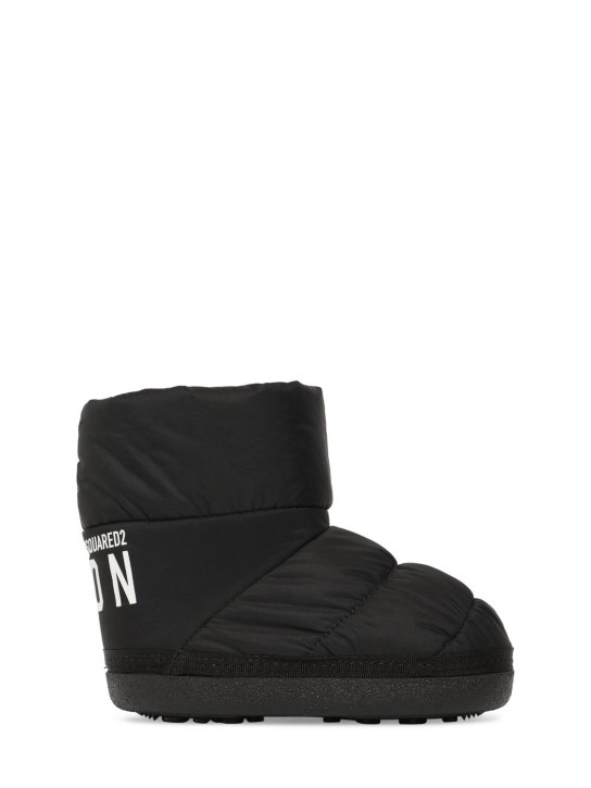 Dsquared2: Nylon snow boots - Black - kids-boys_0 | Luisa Via Roma