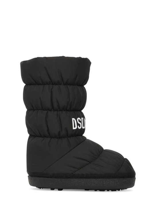 Dsquared2: Nylon snow boots - Black - kids-girls_0 | Luisa Via Roma