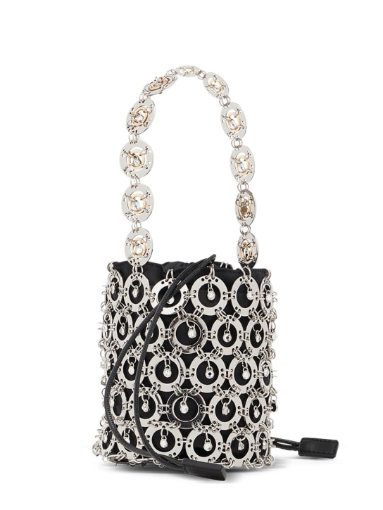 Rabanne: Sphere embellished bucket top handle bag - Silver - women_1 | Luisa Via Roma