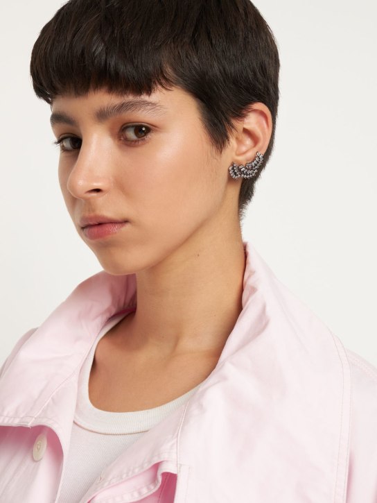 Isabel Marant: Feather glass earrings - Silver - women_1 | Luisa Via Roma