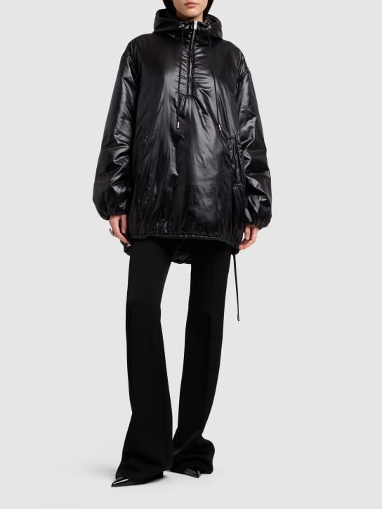 Saint Laurent: Embroidered nylon jacket - Black - women_1 | Luisa Via Roma