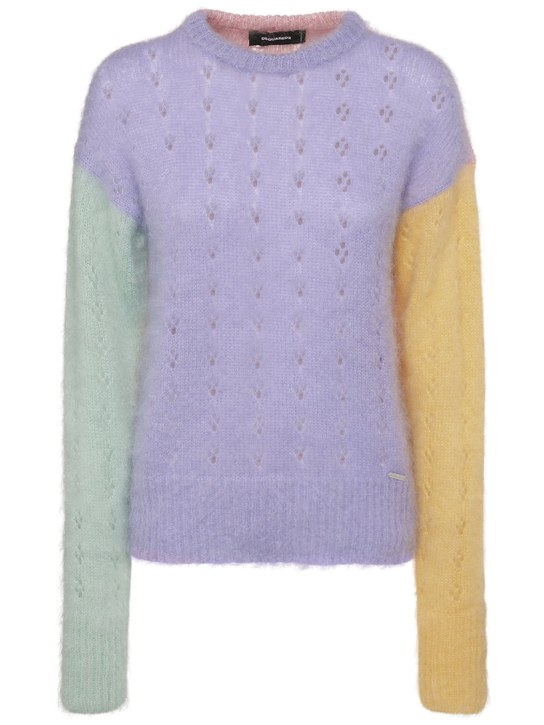 Dsquared2: Mohair knit sweater - Multicolor - women_0 | Luisa Via Roma