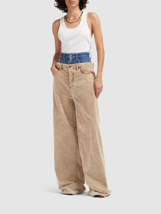 Dsquared2: Twin Pack wide corduroy pants - women_1 | Luisa Via Roma