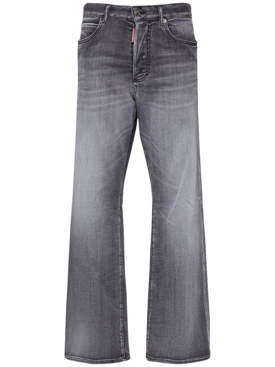 Dsquared2: San Diego denim flared high rise jeans - Grey - women_0 | Luisa Via Roma