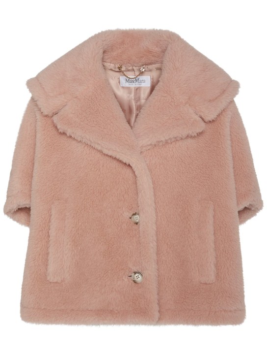Max Mara: Cambusa wool blend short sleeved coat - Blush - women_0 | Luisa Via Roma