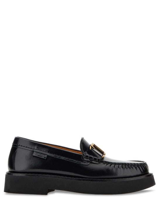 Tod's: 20mm Leather loafers - Black - women_0 | Luisa Via Roma
