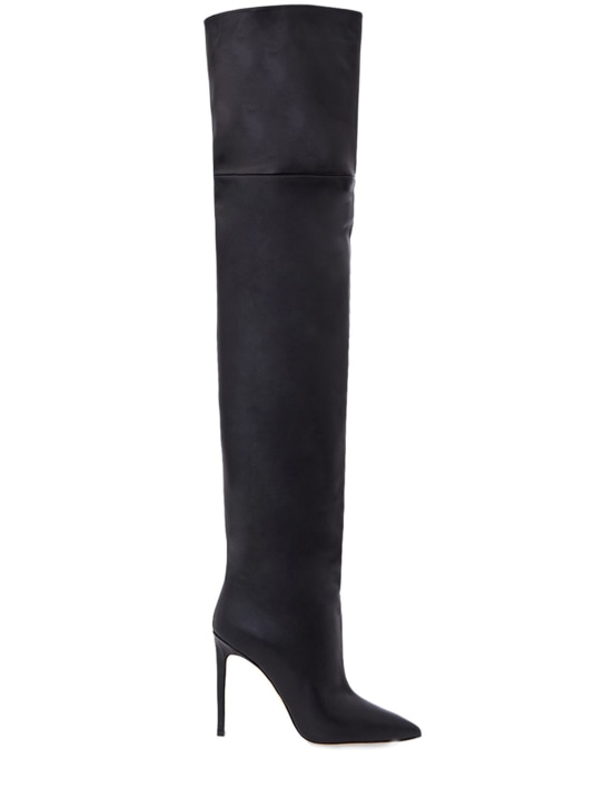 Paris Texas: 105mm Leather over-the-knee boots - Black - women_0 | Luisa Via Roma