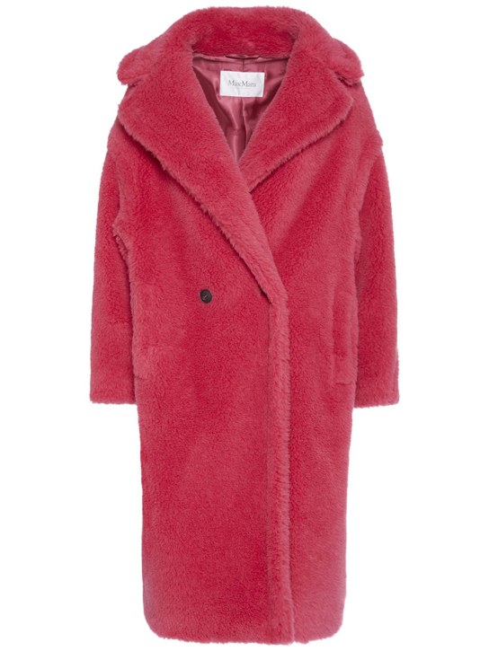 Max Mara: Tedgirl alpaca blend midi coat - Fuchsia - women_0 | Luisa Via Roma