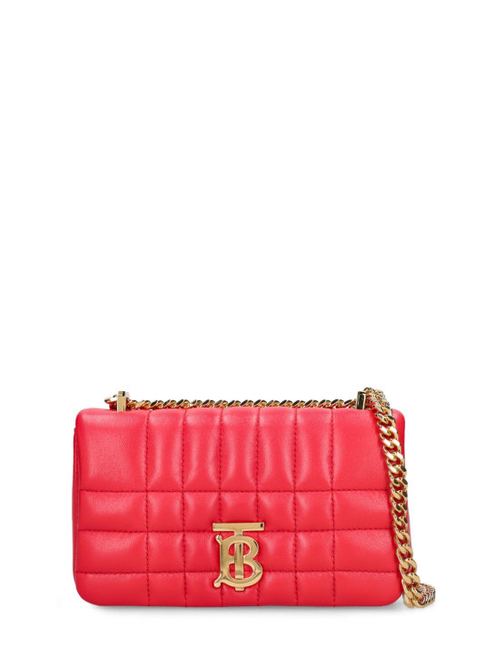 Burberry: Mini Lola quilted leather shoulder bag - Bright Red - women_0 | Luisa Via Roma
