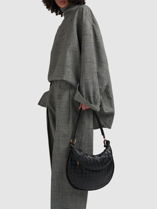 Bottega Veneta: Medium Gemelli leather shoulder bag - Black - women_1 | Luisa Via Roma