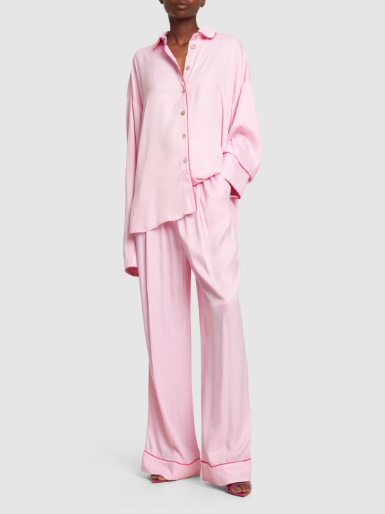 Sleeper: Pastelle viscose oversize pants - Pink - women_1 | Luisa Via Roma