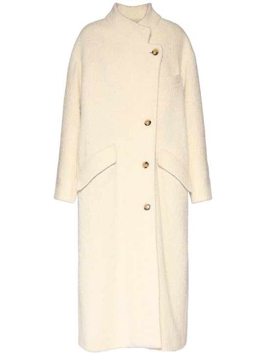 Marant Etoile: Sabine wool blend coat - Ecru - women_0 | Luisa Via Roma