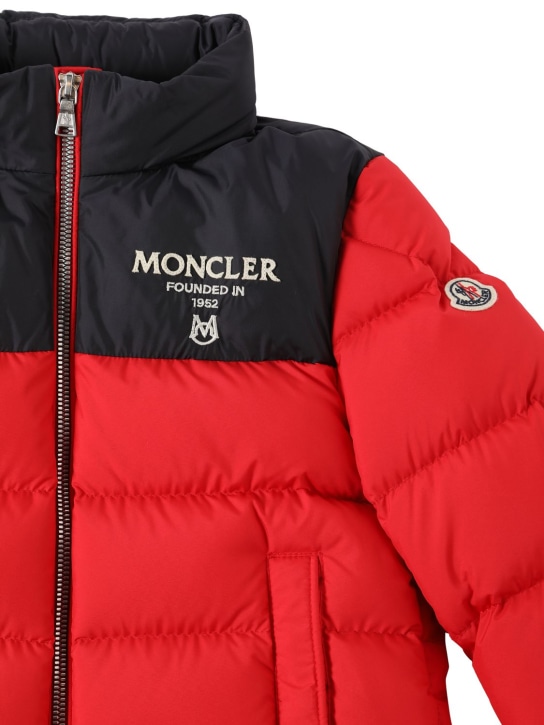 Moncler: Joe nylon down jacket - Scarlet - kids-boys_1 | Luisa Via Roma