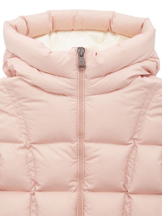 Moncler: Ana opaque nylon down jacket - Light Pink - kids-girls_1 | Luisa Via Roma