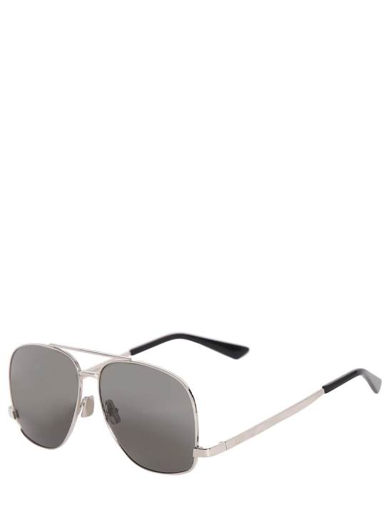 Saint Laurent: SL 653 Leon metal sunglasses - Silver - men_1 | Luisa Via Roma
