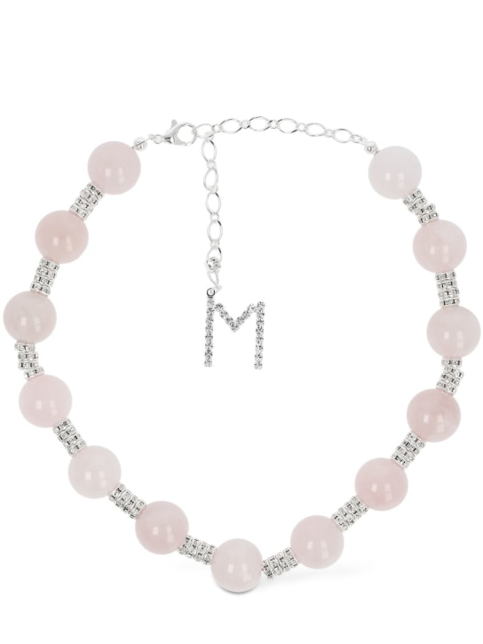 Magda Butrym: Rose quartz collar necklace - Powder Pink - women_0 | Luisa Via Roma