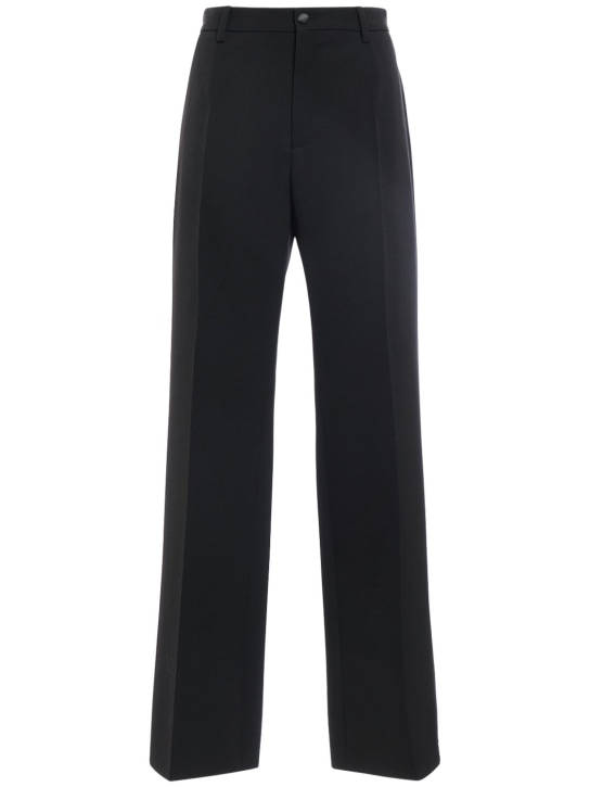 Dolce&Gabbana: High waist wool  flared pants - Black - women_0 | Luisa Via Roma
