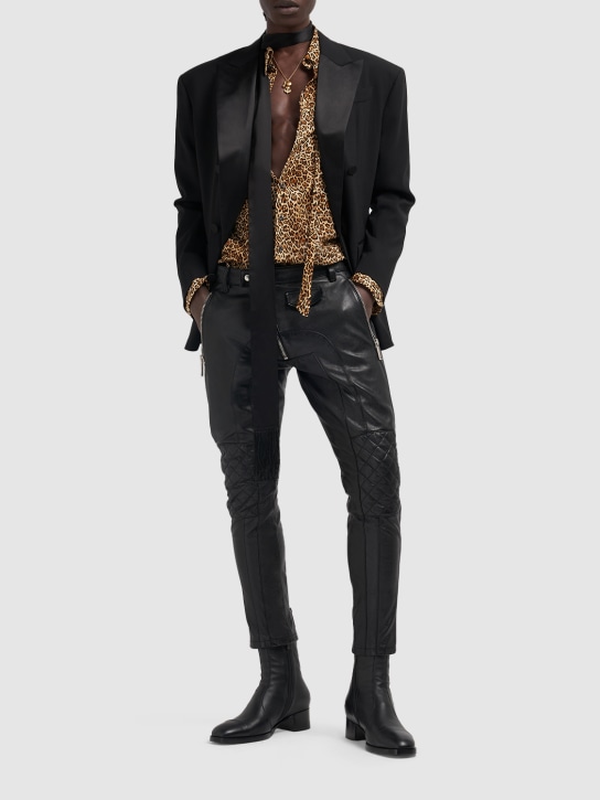Dsquared2: Double breasted stretch wool jacket - men_1 | Luisa Via Roma