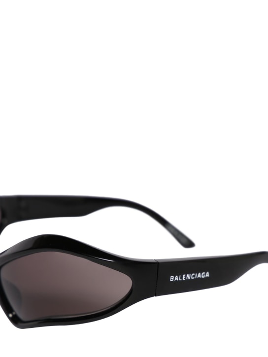 Balenciaga: 0314S Fennec oval acetate sunglasses - Black - men_1 | Luisa Via Roma