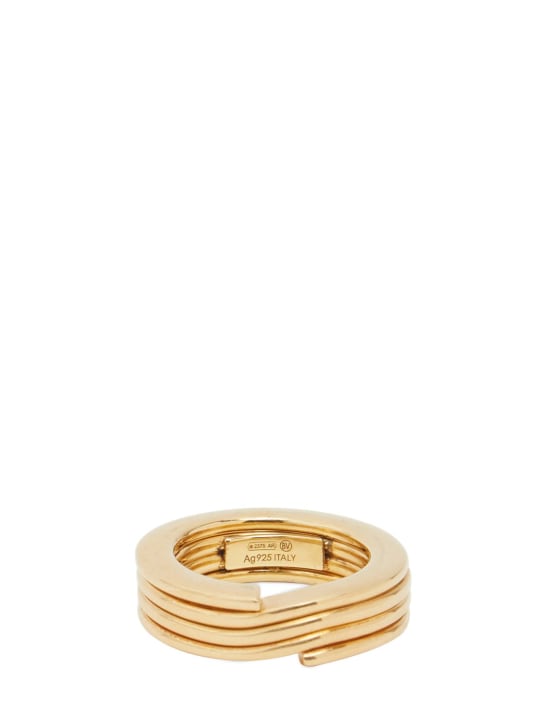 Bottega Veneta: Key chain gold-plated ring - Gold - men_0 | Luisa Via Roma