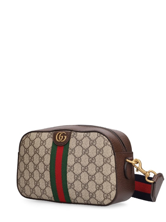 Gucci: GG supreme messenger bag - Beige/Brown - men_1 | Luisa Via Roma