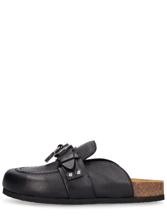 JW Anderson: 15mm Punk leather loafers - Black - women_0 | Luisa Via Roma