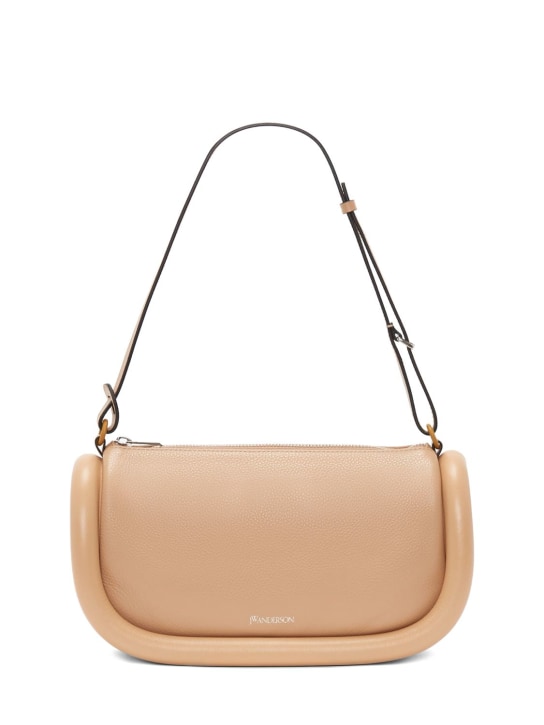 JW Anderson: The Bumper-15 leather shoulder bag - Champagne - women_0 | Luisa Via Roma