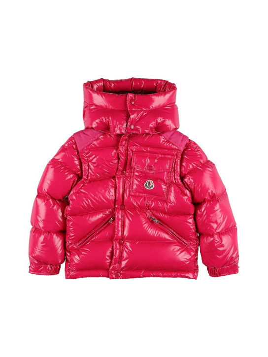 Moncler: Moncler Karakorum Ripstop Enfant jacket - Bright Pink - kids-girls_0 | Luisa Via Roma
