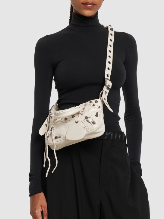 Balenciaga: Small Neo Cagole leather tote bag - women_1 | Luisa Via Roma