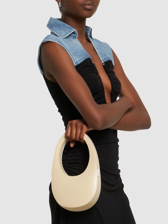 Coperni: Mini Swipe leather top handle bag - Sand - women_1 | Luisa Via Roma