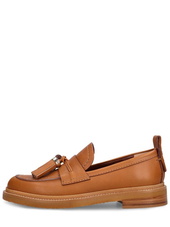 See By Chloé: 25mm Skye leather loafers - Tan - women_0 | Luisa Via Roma