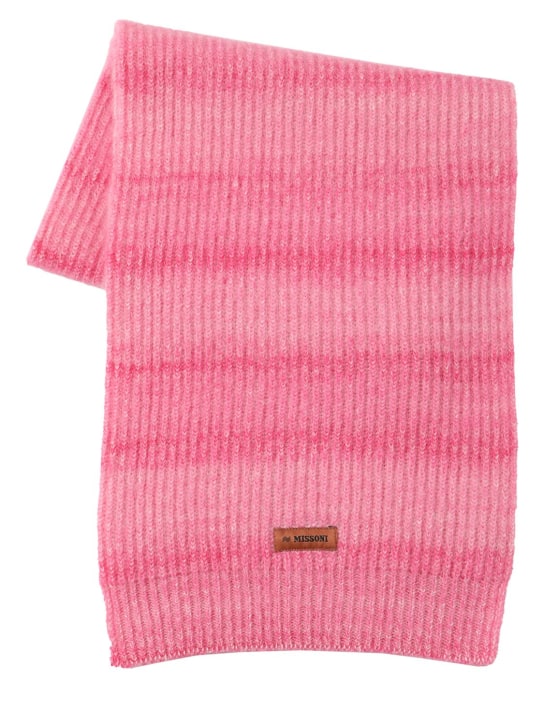 Missoni: Striped alpaca & mohair scarf - Pink - kids-girls_0 | Luisa Via Roma