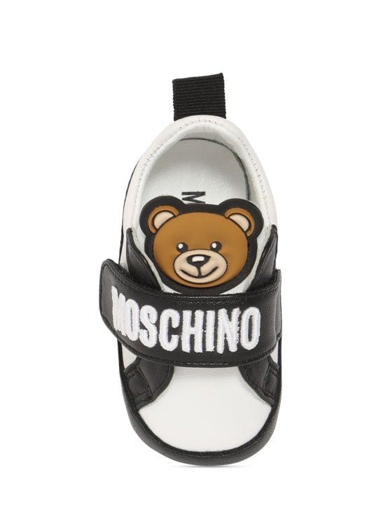 Moschino: Chaussures premiers pas en cuir - kids-girls_1 | Luisa Via Roma