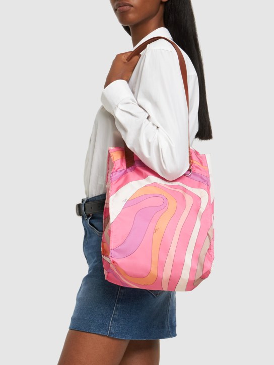 Pucci: Medium nylon tote bag - Pink - women_1 | Luisa Via Roma