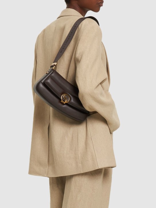 Stella McCartney: Alter Mat padded faux leather bag - Choco Brown - women_1 | Luisa Via Roma