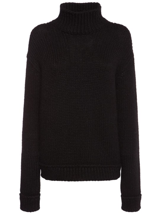 Tom Ford: Alpaca blend turtleneck sweater - Black - women_0 | Luisa Via Roma