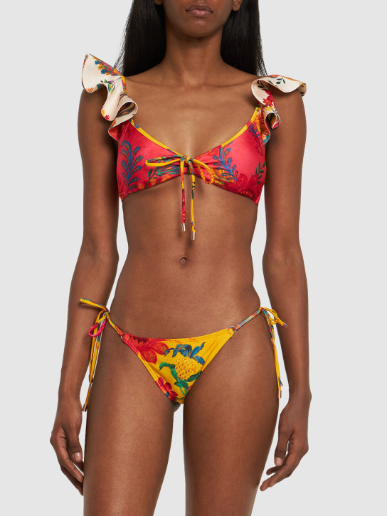 Zimmermann: Bikini à imprimé floral à volants Ginger - Multicolore - women_1 | Luisa Via Roma