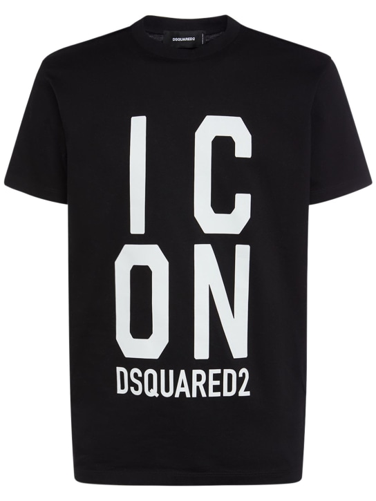 Dsquared2: Icon Heart 쿨 핏 티셔츠 - men_0 | Luisa Via Roma