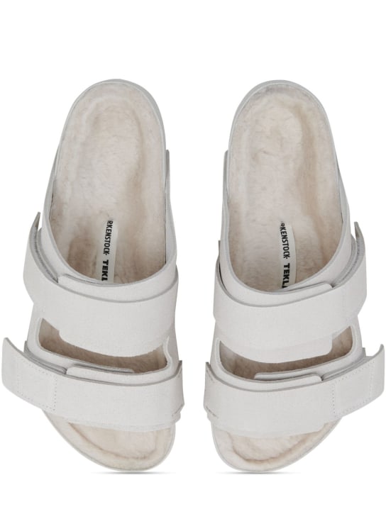 BIRKENSTOCK Tekla: Uji suede sandals - White - women_0 | Luisa Via Roma