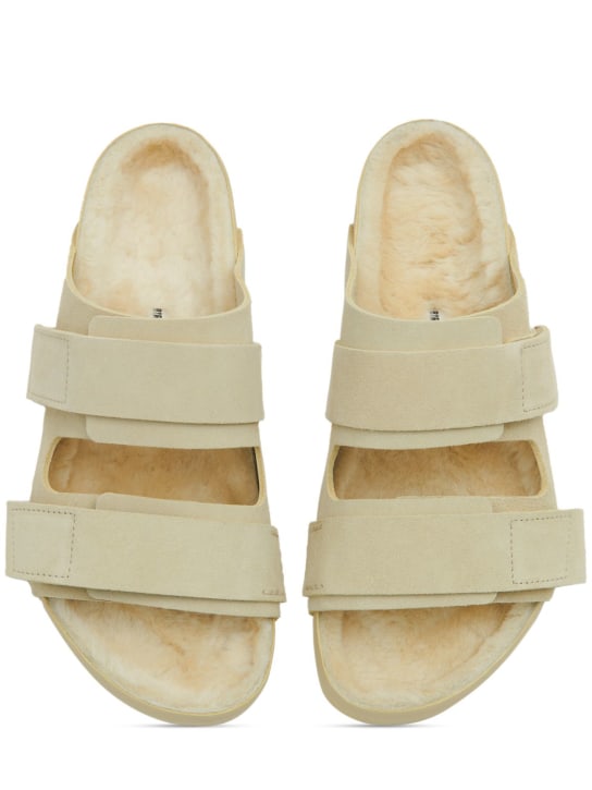 BIRKENSTOCK Tekla: Uji suede sandals - Beige - women_0 | Luisa Via Roma